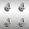 Service Caster 5 Inch 316SS Gray Polyurethane Wheel Swivel Top Plate Caster Set with Brake SCC SCC-SS31620S514-PPUB-TLB-4 - alternate 1